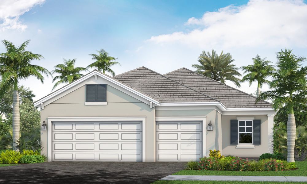 Representative exterior photo of a completed home built from the Meadow Brook by Neal Communities in Boca Royale Golf & Country Club at Wellen Park, Englewood, FL (Image 11).