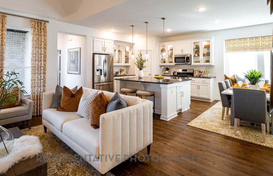 Furnished interior view inside a new home in Pomona, Manvel (Image 17). Furnished interior view inside a new home in Pomona, Manvel (Image 17).