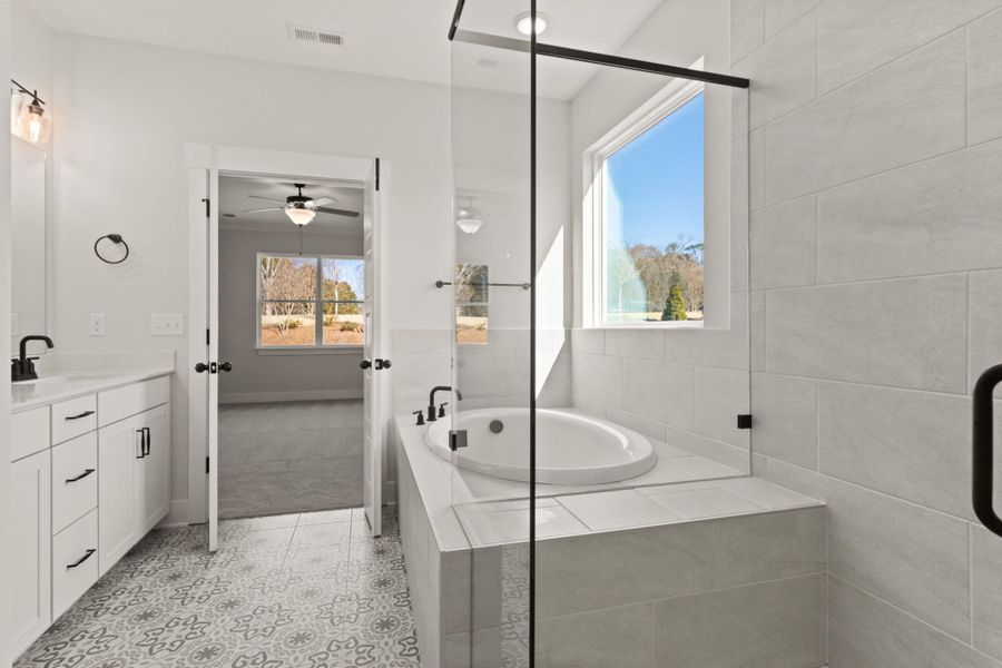 Furnished interior view inside a new home in Founders Club, Moore (Image 11).