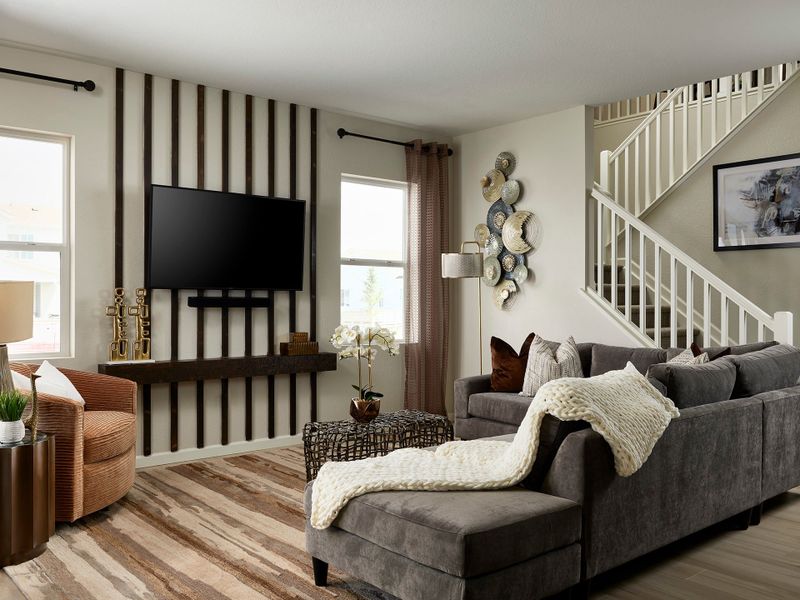 Representative furnished interior of a home built from the D by Tri Pointe Homes in Westside Crossing, Berthoud (Image 3).