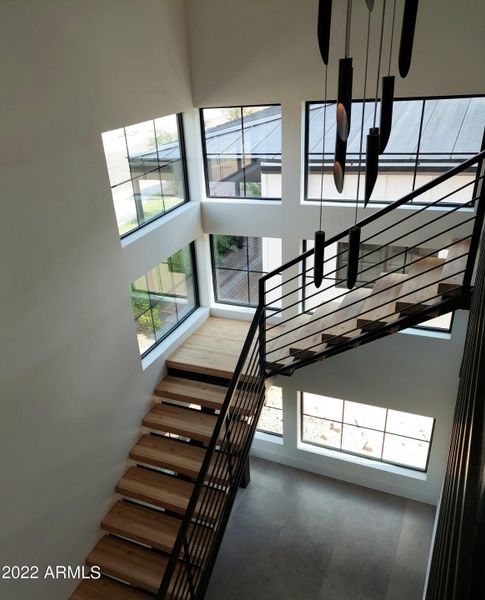 Custom Chandelier and Stairs