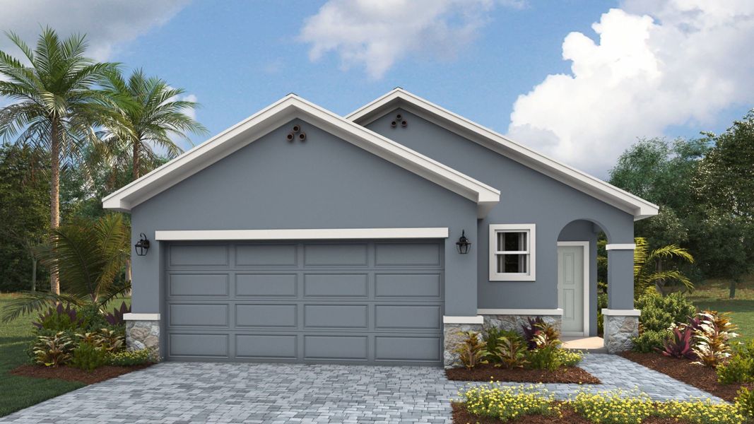 Representative exterior photo of a completed home built from the Allex by D.R. Horton in Legacy Preserve, Parrish, FL (Image 16).