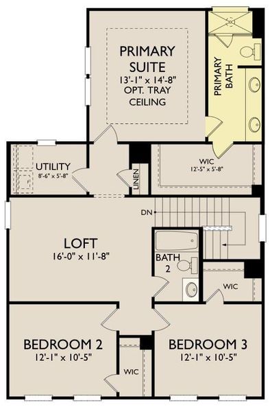 2D floor plan layout of this home in Lariat, Liberty Hill, TX (Image 6). 2D floor plan layout of this home in Lariat, Liberty Hill, TX (Image 6).