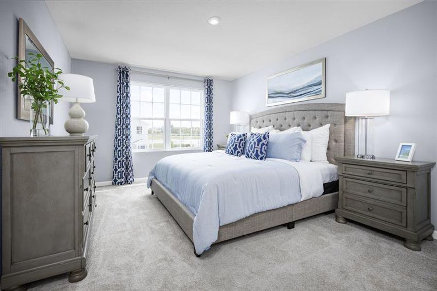 Representative furnished interior of a home built from the Piper End Unit by Ryan Homes in Terra Lago Townhomes, Indiantown (Image 9).