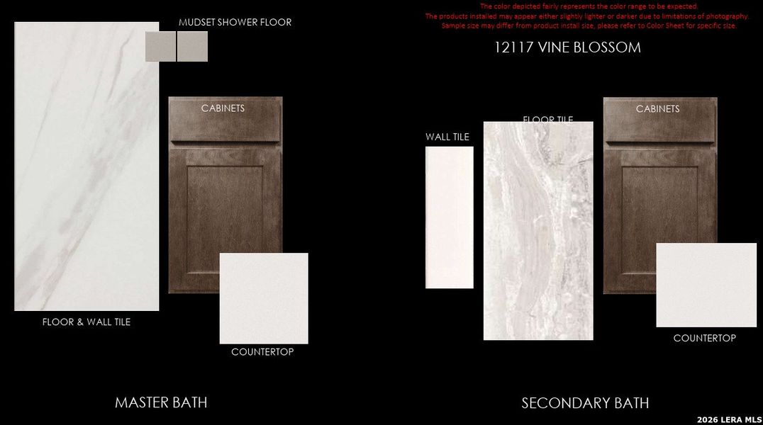 Sample of building materials used in homes in The Crossvine, Schertz (Image 3).