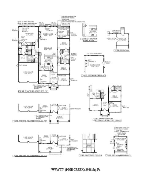 2D floor plan layout for the Wyatt - Single Family Homes by Dream Finders Homes in Goodwin Farms, Fairview, TN (Image 3).
