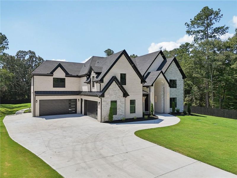Front exterior of a new home in , Hoschton, GA, highlighting curb appeal (Image 37). Front exterior of a new home in , Hoschton, GA, highlighting curb appeal (Image 37).