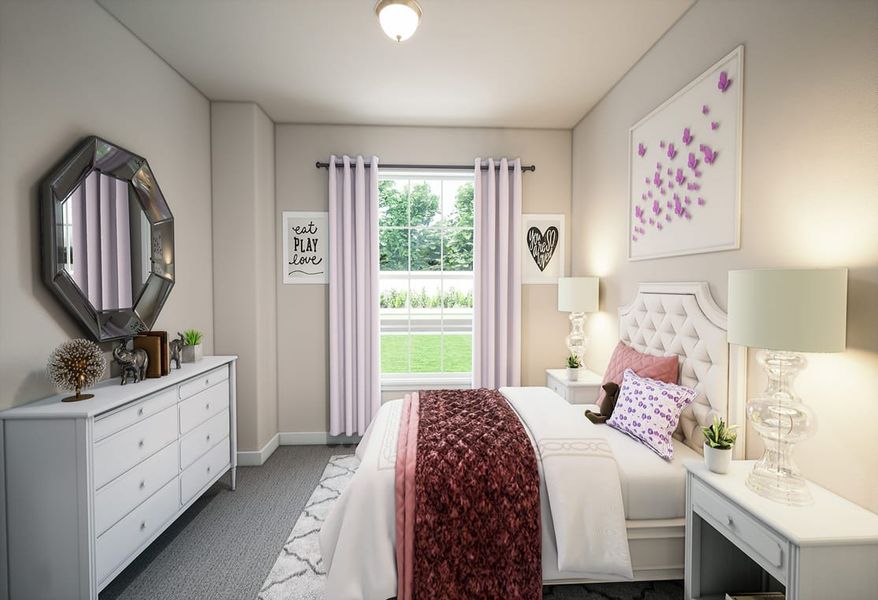 Representative furnished interior of a home built from the Mila by Tri Pointe Homes in Painted Tree, McKinney (Image 12).