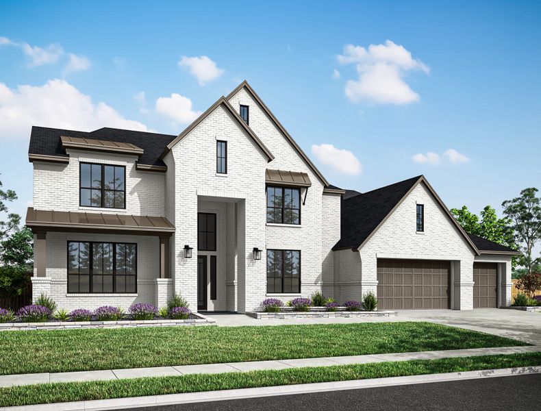 Representative exterior photo of a completed home built from the Marsala by Tri Pointe Homes in The Estates at James Lane, Fulshear, TX (Image 23).