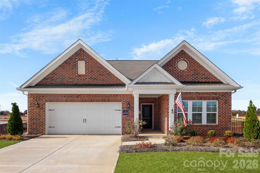 Front exterior of a new home in , Gastonia, NC, highlighting curb appeal (Image 1). Front exterior of a new home in , Gastonia, NC, highlighting curb appeal (Image 1).