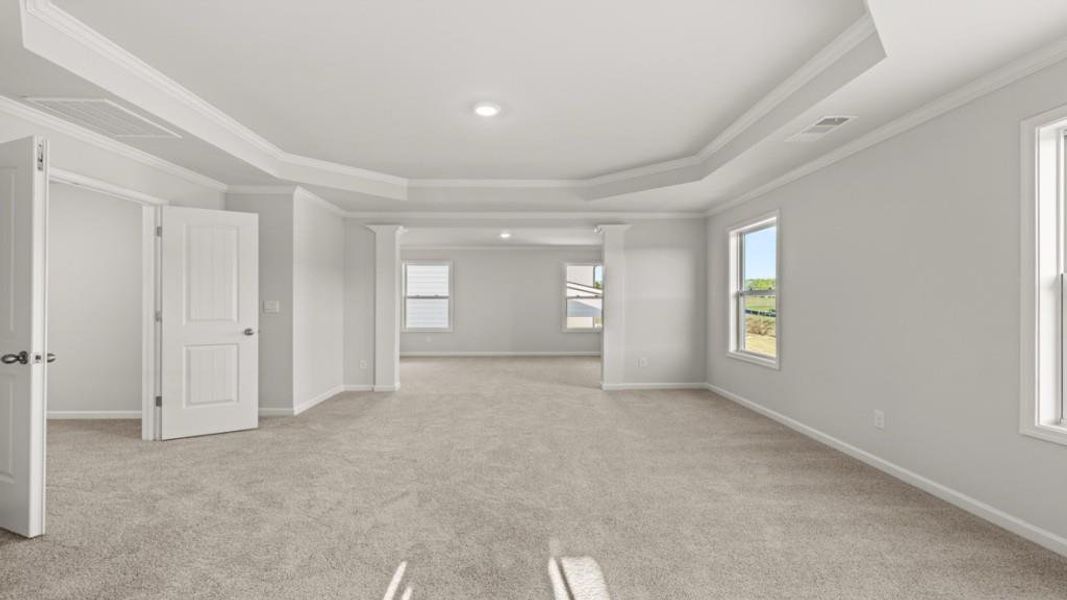 Spacious, unfurnished interior of a new home in Hamptons at Riverwood East, Dallas (Image 41).