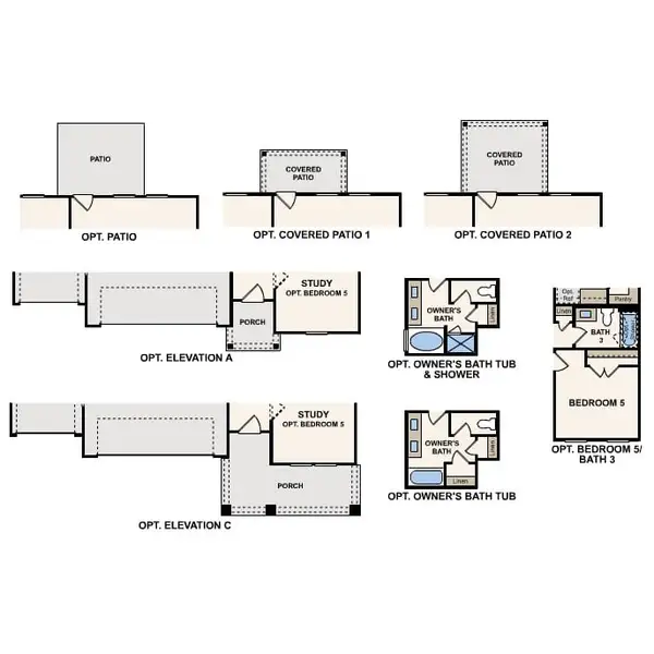2D floor plan layout for the Savannah by Century Communities in Crosswinds, Niederwald, TX (Image 3).