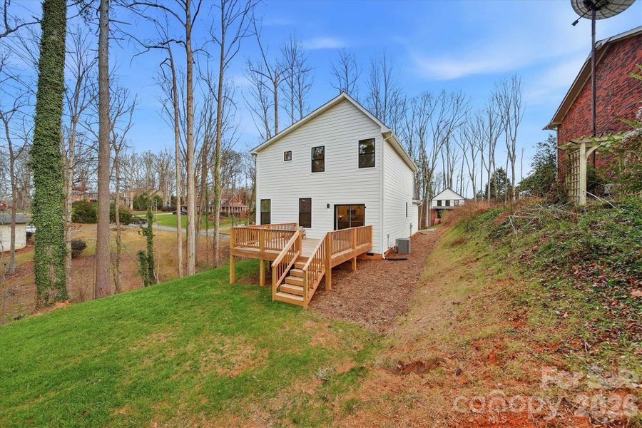 Exterior details and patio area of a home in , Conover (Image 23).