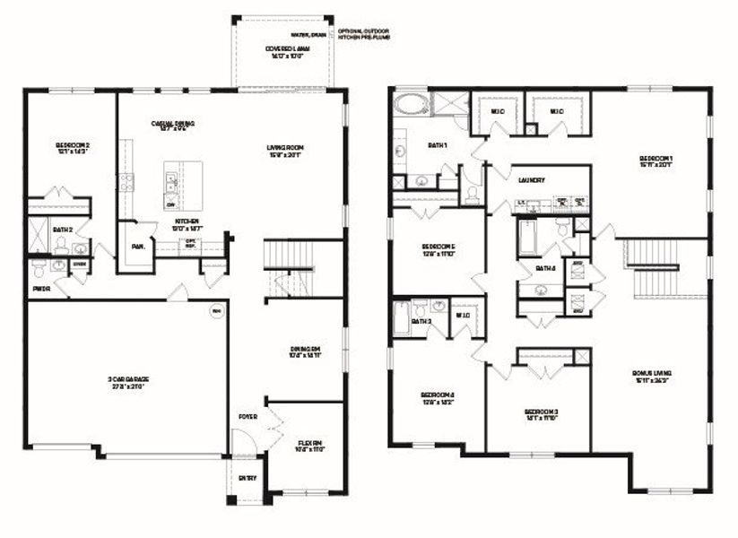 2D floor plan layout for the Torino by D.R. Horton in Harbor Lake Estates, Titusville, FL (Image 3). 2D floor plan layout for the Torino by D.R. Horton in Harbor Lake Estates, Titusville, FL (Image 3).