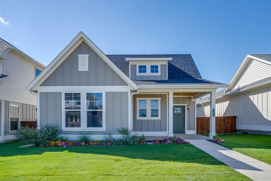 Front exterior of a new home in , Granbury, TX, highlighting curb appeal (Image 1). Front exterior of a new home in , Granbury, TX, highlighting curb appeal (Image 1).