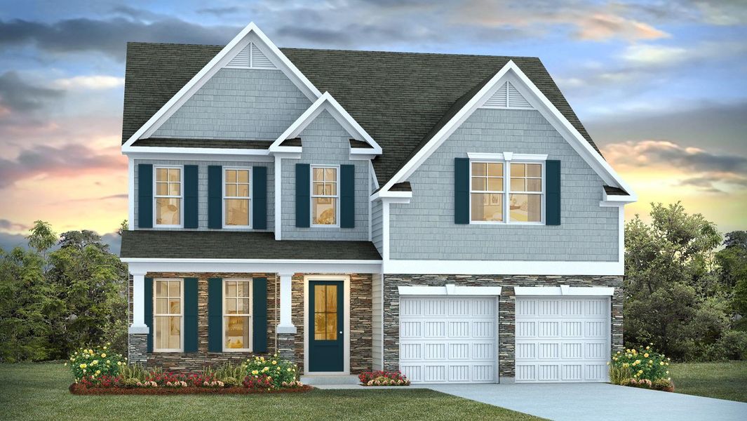 Representative exterior photo of a completed home built from the FORRESTER by D.R. Horton in Livingston Woods, Irmo, SC (Image 19). Representative exterior photo of a completed home built from the FORRESTER by D.R. Horton in Livingston Woods, Irmo, SC (Image 19).