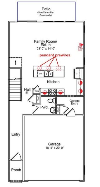 2D floor plan layout of this home in Six Oaks, Summerville, SC (Image 3).