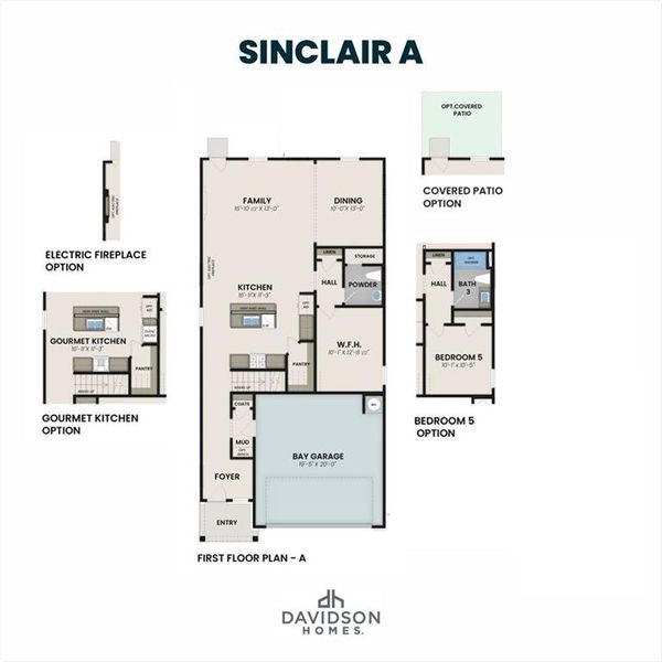 2D floor plan layout of this home in Greene Farm, Cartersville, GA (Image 5).