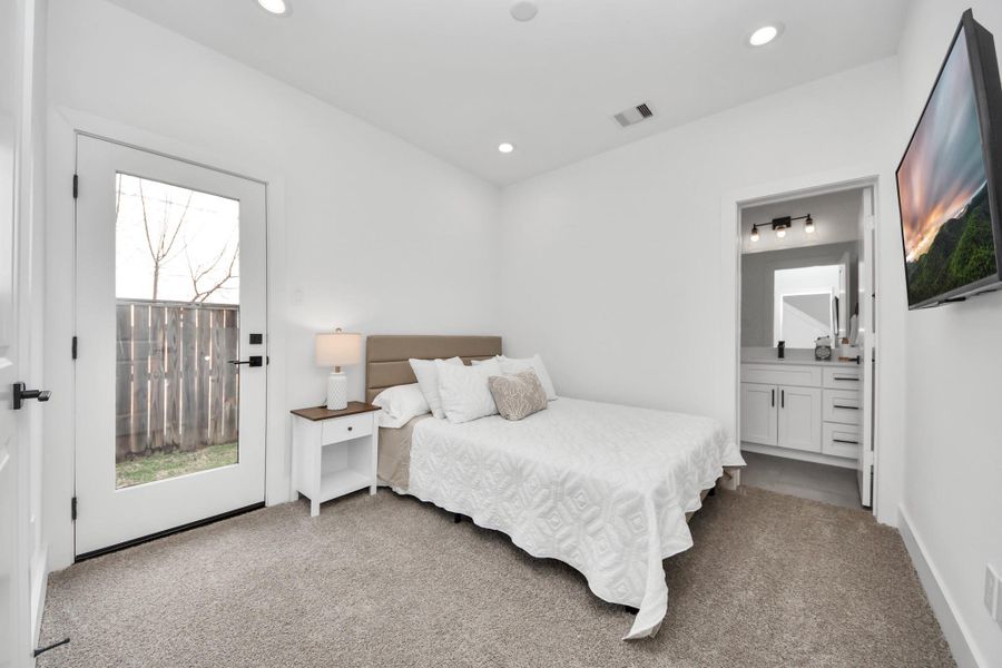 First bedroom suite in the first floor. First bedroom suite in the first floor.