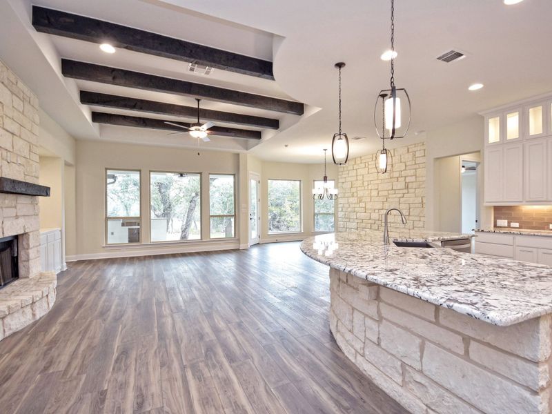 Image 522 representing the San Simeon I by Giddens Homes in Clearwater Ranch, Liberty Hill, TX.