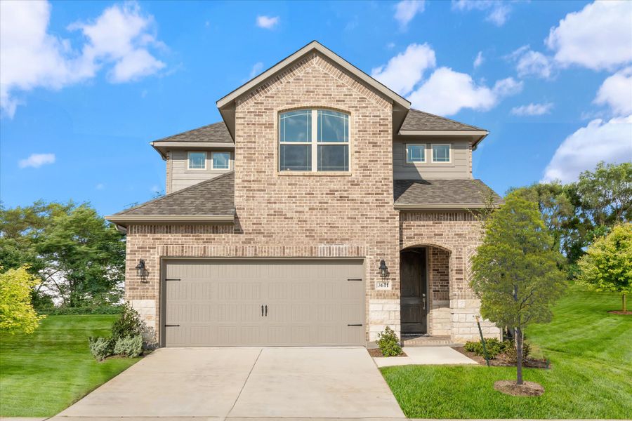 Representative exterior photo of a completed home built from the Frio by Windsor Homes in Villas at Long Branch, Rowlett, TX (Image 1). Representative exterior photo of a completed home built from the Frio by Windsor Homes in Villas at Long Branch, Rowlett, TX (Image 1).