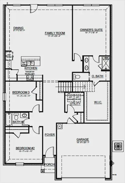 2D floor plan layout for the Ellerdale by Cambridge Homes in Rolling Ridge, Van Alstyne, TX (Image 4). 2D floor plan layout for the Ellerdale by Cambridge Homes in Rolling Ridge, Van Alstyne, TX (Image 4).
