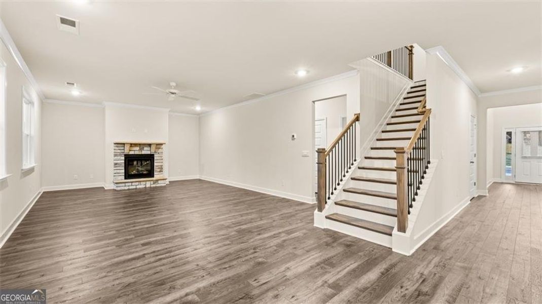 Spacious, unfurnished interior of a new home in Heritage Pointe, Senoia (Image 19). Spacious, unfurnished interior of a new home in Heritage Pointe, Senoia (Image 19).