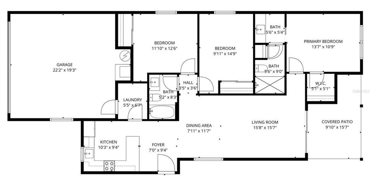 2D floor plan layout of this home in , Sanford, FL (Image 3).
