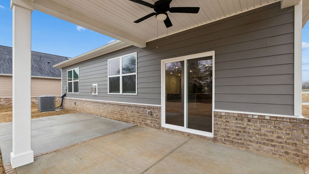 Exterior details and patio area of a home in Reserve at Hickory Ridge, Columbia (Image 25). Exterior details and patio area of a home in Reserve at Hickory Ridge, Columbia (Image 25).