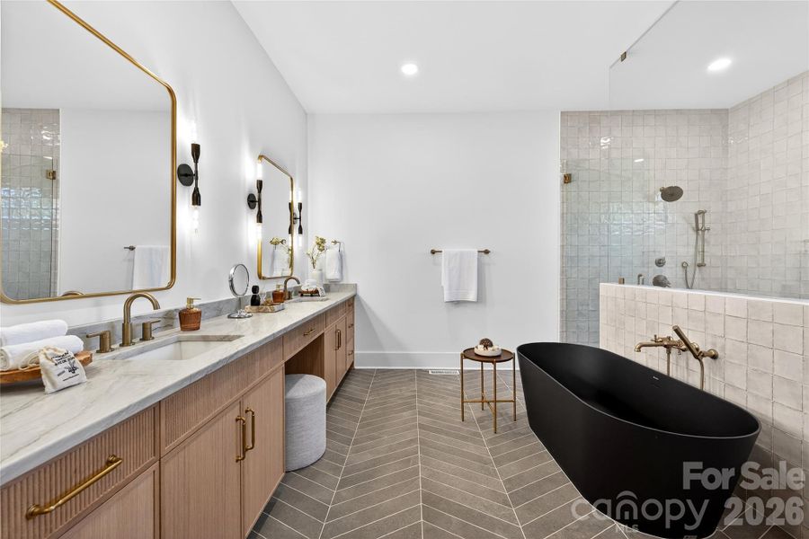 Furnished interior view inside a new home in , Charlotte (Image 16).
