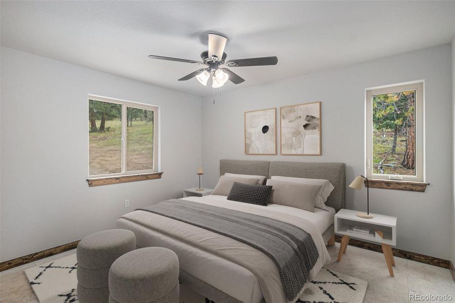 Bedroom 2- Virtually staged