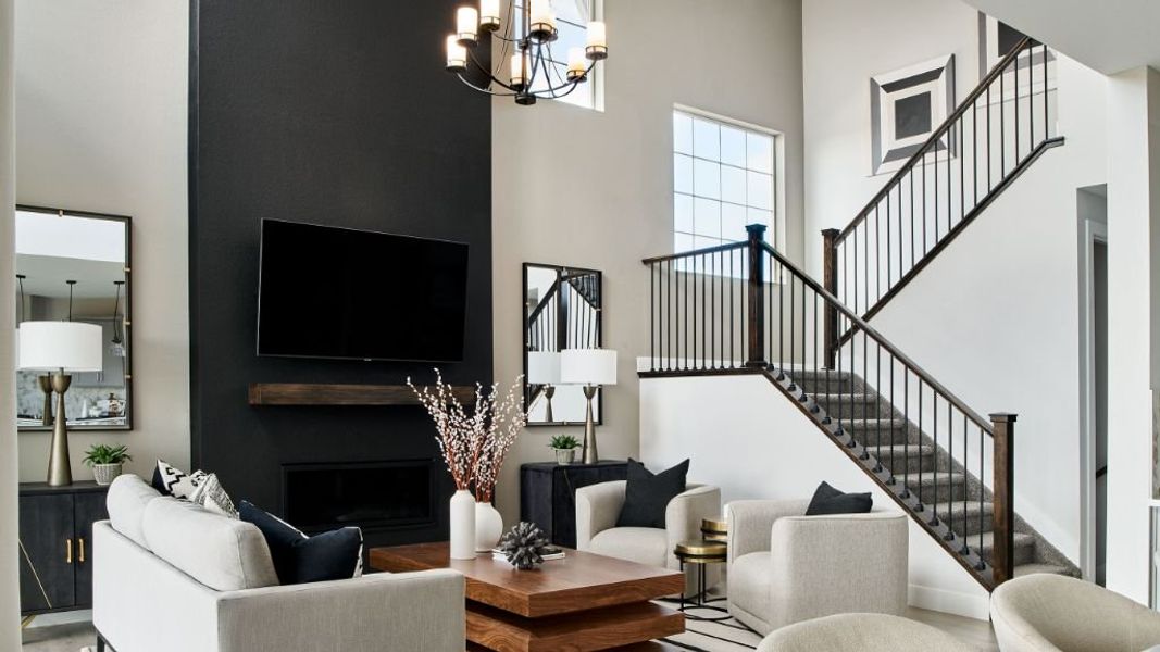 Furnished interior view inside a new home in The Aurora Highlands, Aurora (Image 13). Furnished interior view inside a new home in The Aurora Highlands, Aurora (Image 13).