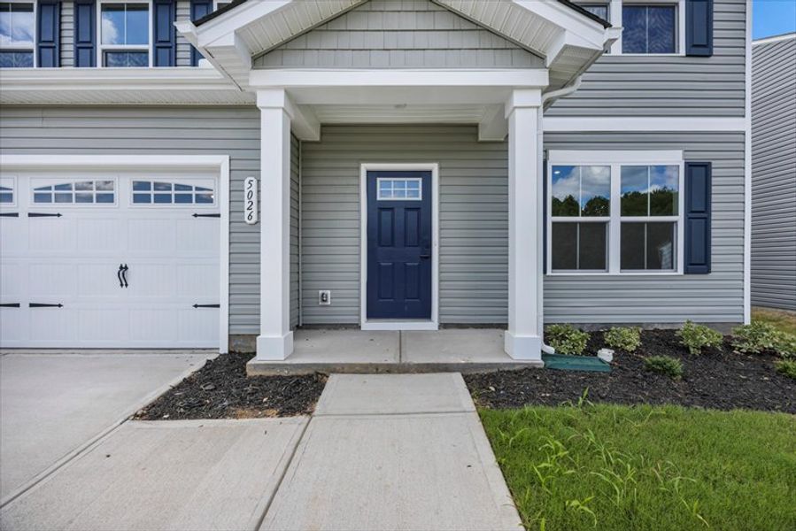 Front exterior of a new home in Cameron Ridge 2-Story, Columbia, SC, highlighting curb appeal (Image 2). Front exterior of a new home in Cameron Ridge 2-Story, Columbia, SC, highlighting curb appeal (Image 2).