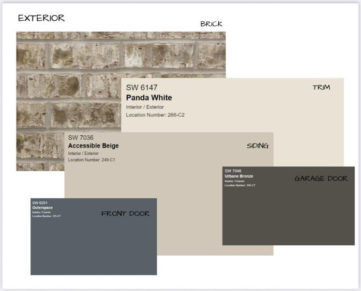 Sample of building materials used in homes in White Oak, Arlington (Image 3).