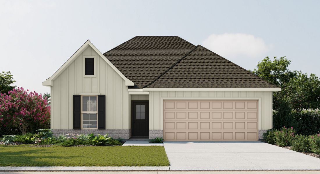 Representative exterior photo of a completed home built from the Falkner III H by DSLD Homes in Natureview, Freeport, FL (Image 1). Representative exterior photo of a completed home built from the Falkner III H by DSLD Homes in Natureview, Freeport, FL (Image 1).