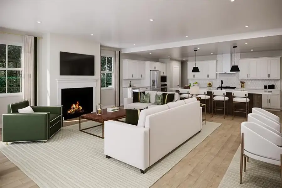 Representative furnished interior of a home built from the Tradewinds by Ryan Homes in Seminole Palms, Palm Coast (Image 3).