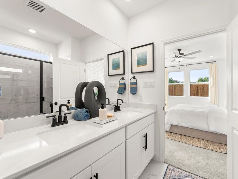 Furnished interior view inside a new home in Mercer Meadows, Royse City (Image 22).