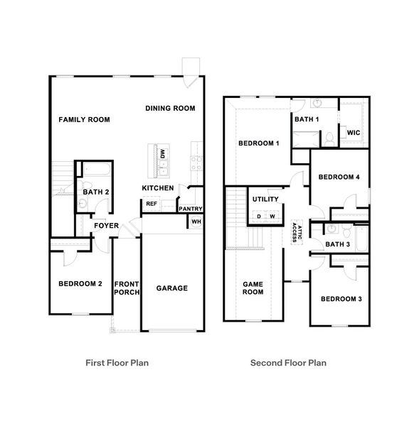 2D floor plan layout for the The Sage by D.R. Horton in Marigold, Kyle, TX (Image 3). 2D floor plan layout for the The Sage by D.R. Horton in Marigold, Kyle, TX (Image 3).