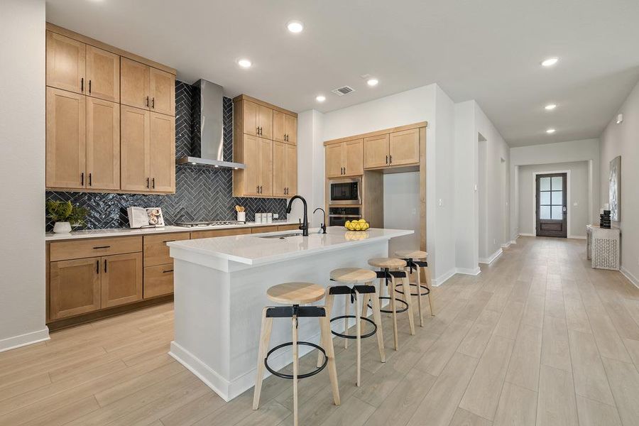 Furnished interior view inside a new home in Park Collection at Lariat, Liberty Hill (Image 5). Furnished interior view inside a new home in Park Collection at Lariat, Liberty Hill (Image 5).