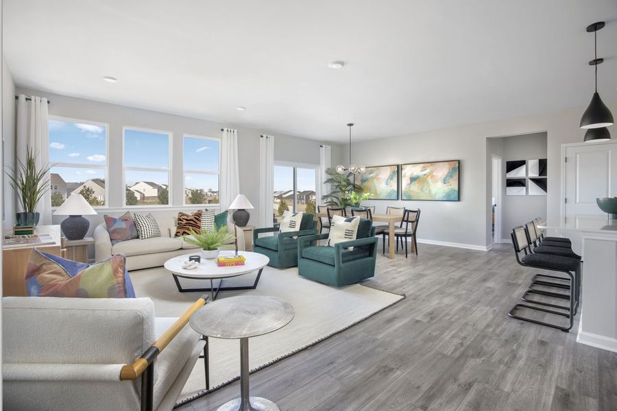 Representative furnished interior of a home built from the Plan 1844 by KB Home in Utley Farms, New Hill (Image 6).