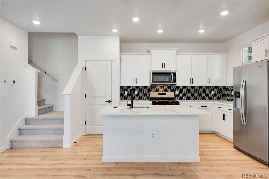 Furnished interior view inside a new home in Horizon Uptown, Aurora (Image 9). Furnished interior view inside a new home in Horizon Uptown, Aurora (Image 9).