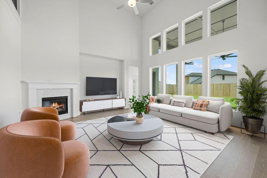 Furnished interior view inside a new home in Harvest Green, Richmond (Image 8). Furnished interior view inside a new home in Harvest Green, Richmond (Image 8).