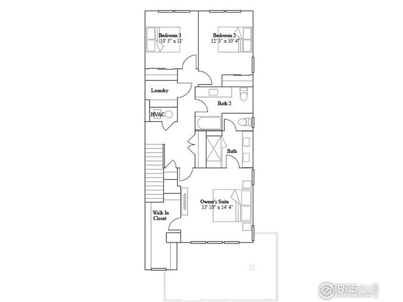 2D floor plan layout of this home in Riano Ridge, Loveland, CO (Image 2).