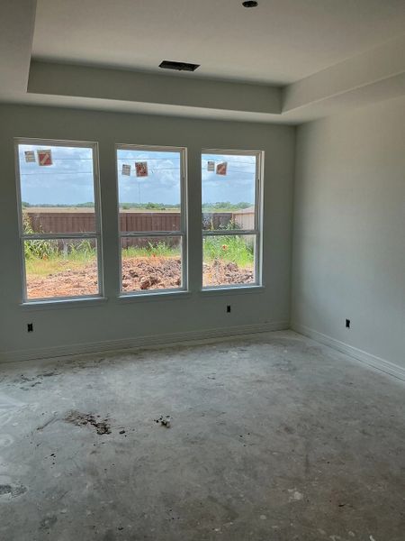 Construction progress- primary bedroom