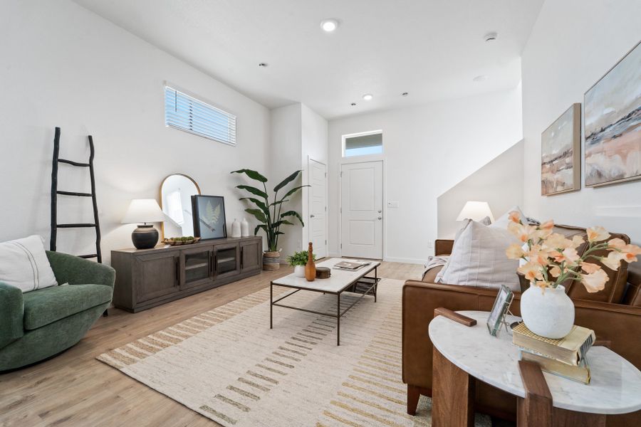 Front exterior of a new home in Liberty Draw, Evans, CO, highlighting curb appeal (Image 18). Front exterior of a new home in Liberty Draw, Evans, CO, highlighting curb appeal (Image 18).