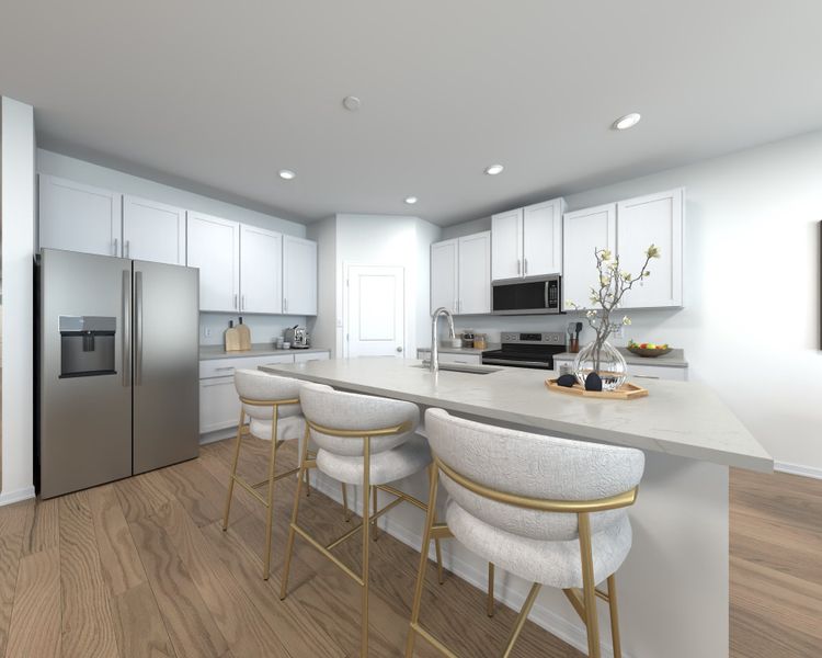 Rendering of the Modena Floorplan Kitchen.
