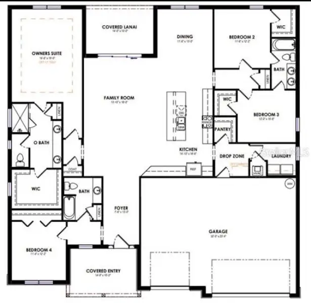 2D floor plan layout of this home in , Ocala, FL (Image 2). 2D floor plan layout of this home in , Ocala, FL (Image 2).