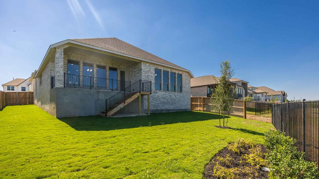 Exterior details and patio area of a home in Nolina 60', Georgetown (Image 3).
