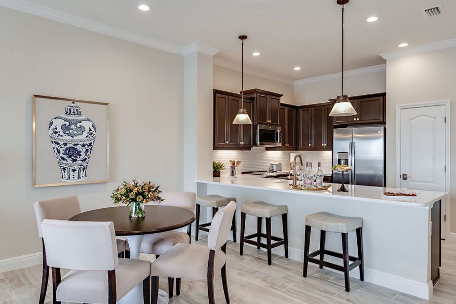 Furnished interior view inside a new home in Kings Gate, Punta Gorda (Image 14).