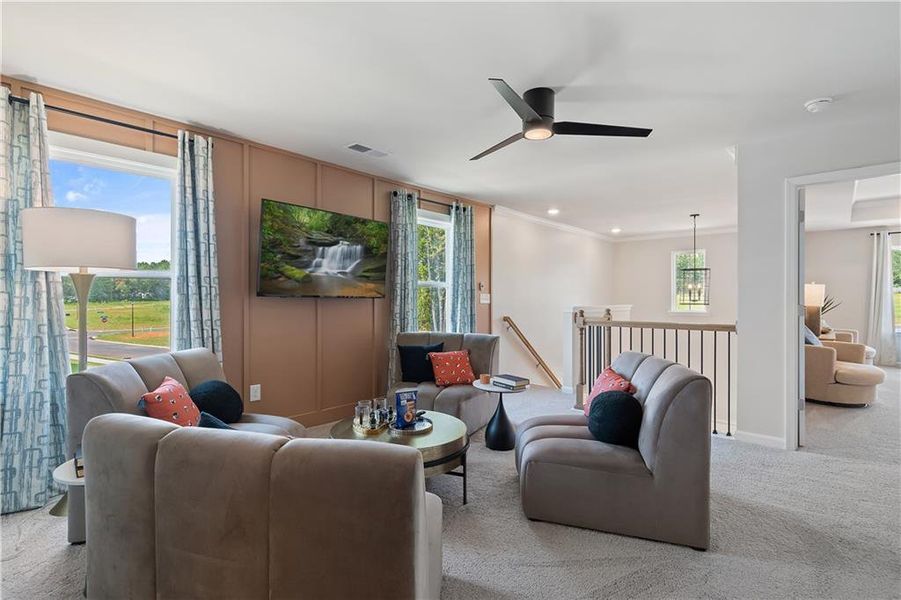 Furnished interior view inside a new home in Enclave at Evergreen, Fairburn (Image 23).